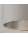 Searchlight® I Абажур - светло сиво кадифе със сребрист вътрешен диаметър 38 см I 1 x Adaptable B22 E14 E27 - 21035GY - 3