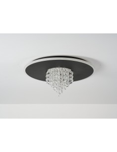 Searchlight® I LED Плафон Deluge, черен метал с кристално стъкло I x LED - 21126-32BK - Цена | LEDs4economy 2