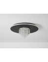 Searchlight® I LED Плафон Deluge, черен метал с кристално стъкло I x LED - 21126-32BK - 2