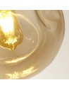 Searchlight® I Пендел Punch - черен метал и перфорирана шампанско I 1 x E27 - 22123-1BK - 3