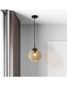 Searchlight® I Пендел Punch - черен метал и перфорирана шампанско I 1 x E27 - 22123-1BK - 5