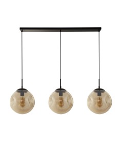Searchlight® I Пендел Punch - черен метал и перфорирана шампанско I 3 x E27 - 22123-3BK - Цена | LEDs4economy 2
