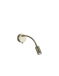 Searchlight® I Аплик Flexy - Античен месинг, метал I 1 x LED - 2256AB - Цена | LEDs4economy