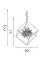 Searchlight® I Пендел Stellar - черен метал и кристално стъкло I 6 x G9 - 22606-1BK - 4