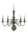 Searchlight® I Пендел Greythorne - Текстуриран сив метал I 5 x E14 - 2265-5GY - 2