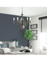 Searchlight® I Пендел Greythorne - Текстуриран сив метал I 5 x E14 - 2265-5GY - 5