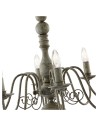 Searchlight® I Пендел Greythorne - Текстуриран сив метал I 8 x E14 - 2268-8GY - 2