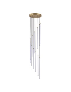 Searchlight® I LED Полилей Flare 12L за стълбище, сатениран месинг I x LED - 22712SB - Цена | LEDs4economy 2