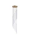 Searchlight® I LED Полилей Flare 12L за стълбище, сатениран месинг I x LED - 22712SB - 2