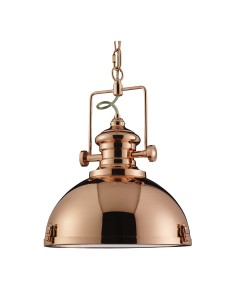 Searchlight® I Пендел Louisiana - меден метал и прозрачна леща I 1 x E27 - 2297CU - Цена | LEDs4economy