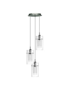 Searchlight® I Пендел Duo I - хромиран метал и двойно стъкло I 3 x E14 - 2300-3 - Цена | LEDs4economy 2