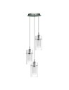 Searchlight® I Пендел Duo I - хромиран метал и двойно стъкло I 3 x E14 - 2300-3 - 2