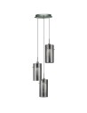 Searchlight® I Пендел Duo II - сатенено сребро и опушено стъкло I 3 x E14 - 2300-3SM - 2