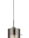 Searchlight® I Пендел Duo II - сатенено сребро и опушено стъкло I 1 x E14 - 2301SM - 3