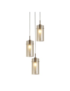 Searchlight® I Пендел Duo III - Бронзов метал и шампанско I 3 x E14 - 2303-3CP - Цена | LEDs4economy