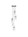 Searchlight® I Пендел Duo I - сатенено сребрист метал и стъкло I 5 x E14 - 2305-5 - 2