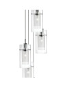 Searchlight® I Пендел Duo I - сатенено сребрист метал и стъкло I 5 x E14 - 2305-5 - 3