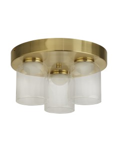 Searchlight® I LED лампа Highball, плафон, сатениран месинг и прозрачно стъкло, IP44 I 3 x LED - 23083-3SB - Цена | LEDs4economy 2