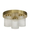 Searchlight® I LED лампа Highball, плафон, сатениран месинг и прозрачно стъкло, IP44 I 3 x LED - 23083-3SB - 2