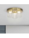Searchlight® I LED лампа Highball, плафон, сатениран месинг и прозрачно стъкло, IP44 I 3 x LED - 23083-3SB - 5