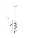 Searchlight® I Пендел Rocky, сатениран месинг, метал и стъкло I 1 x G9 - 23141-1SB - 4