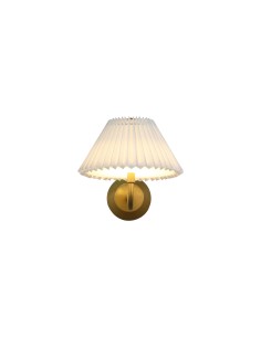 Searchlight® I Danish Акумулаторен аплик, златист метал с бяло плисе I 1 x LED - 23310GO - Цена | LEDs4economy