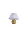 Searchlight® I Danish Акумулаторен аплик, златист метал с бяло плисе I 1 x LED - 23310GO - 2