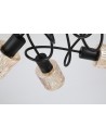 Searchlight® I Плафон Knot, черен метал с кехлибарен стъклен абажур I 5 x E14 - 23605-5BK - 3