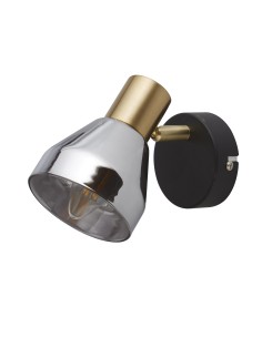 Searchlight® I Спот Westminster - черен, сатениран месинг и опушен I 1 x E14 - 23801-1SM - Цена | LEDs4economy 2
