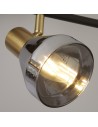 Searchlight® I Westminster Спот черно, сатениран месинг и опушено стъкло I 4 x E14 - 23801-4SM - 3