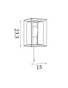 Searchlight® I Аплик Heaton - матов златист/сребрист метал I 1 x E27 - 2411SI - 4