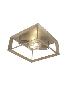 Searchlight® I Heaton плафон - Матиран златист/сребрист метал I 2 x E27 - 2412-2SI - Цена | LEDs4economy