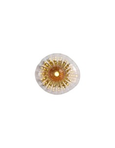 Searchlight® I Аплик Sunbeam, прозрачно и кехлибарено оребрено стъкло I 1 x G9 - 24122-1BK - Цена | LEDs4economy