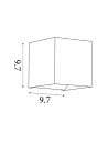 Searchlight® I Аплик Newton Square Up&Down, G9, черна I 1 x G9 - 24127BK - 4