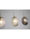 Searchlight® I Пендел Whirl Bar, сатениран месинг, многоцветно стъкло I 3 x E14 - 24141-3SB - 3