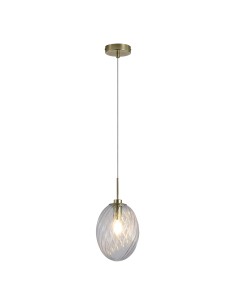 Searchlight® I Пендел Whirl, сатениран месинг с прозрачно стъкло I 1 x E14 - 24141CL - Цена | LEDs4economy