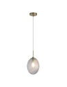 Searchlight® I Пендел Whirl, сатениран месинг с прозрачно стъкло I 1 x E14 - 24141CL