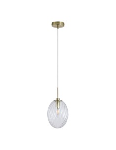 Searchlight® I Пендел Whirl, сатениран месинг с прозрачно стъкло I 1 x E14 - 24141CL - Цена | LEDs4economy 2