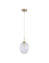 Searchlight® I Пендел Whirl, сатениран месинг с прозрачно стъкло I 1 x E14 - 24141CL - 2