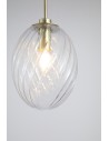 Searchlight® I Пендел Whirl, сатениран месинг с прозрачно стъкло I 1 x E14 - 24141CL - 3