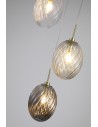 Searchlight® I Пендел Whirl, сатениран месинг, метал, многослойно стъкло I 3 x E14 - 24142-3SB - 3
