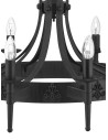 Searchlight® I Пендел Cartwheel II - Черно ковано желязо I 12 x E14 - 24212-12BK - 3