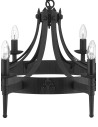 Searchlight® I Пендел Cartwheel II - Черно ковано желязо I 8 x E14 - 2428-8BK - 3