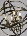 Searchlight® I Пендел Orbit - Античен месинг I 4 x E14 - 2474-4AB - 3