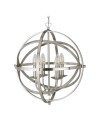 Searchlight® I Пендел Orbit - сатенено сребрист метал I 4 x E14 - 2474-4SS - 2