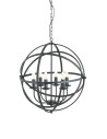Searchlight® I Пендел Orbit - Черен метал I 6 x E14 - 2476-6BK - 2