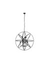Searchlight® I Пендел Orbit, матово черен метал I 8 x E14 - 2478-8BK - 2