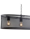 Searchlight® I Пендел Fishnet - матово черен метал и мрежест абажур I 4 x E27 - 2484-4BK - 3