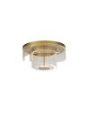 Searchlight® I Deco LED плафон, злато и прозрачен акрил I x LED - 25051-400GO
