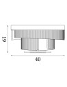 Searchlight® I Deco LED плафон, злато и прозрачен акрил I x LED - 25051-400GO - 4
